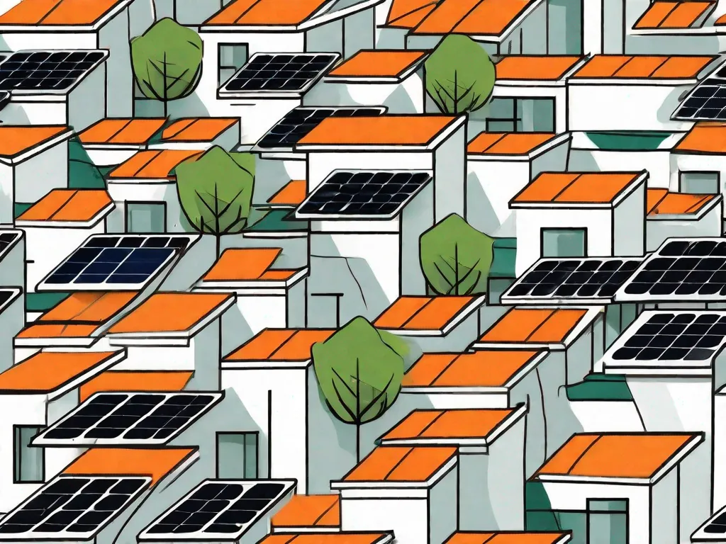 A variety of eco-friendly roofs on commercial buildings