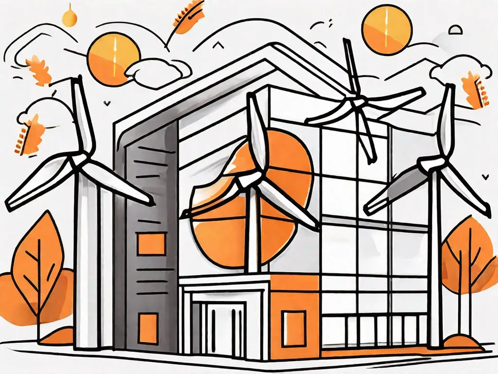 A business building with a high-tech