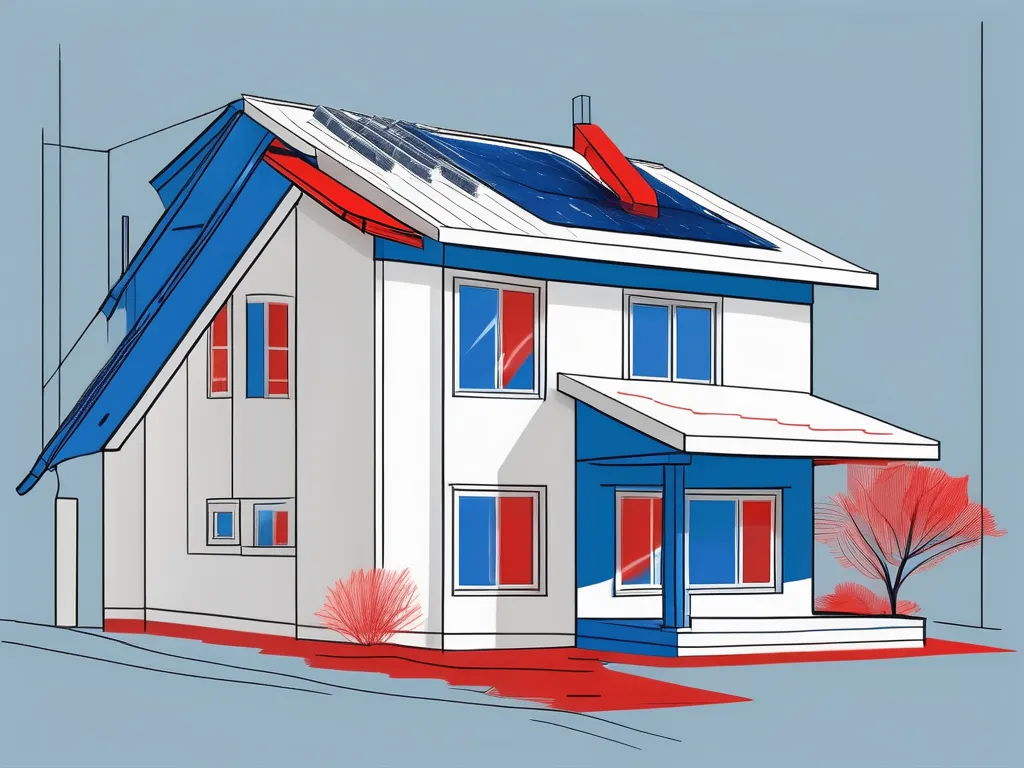 A house with visible gutters