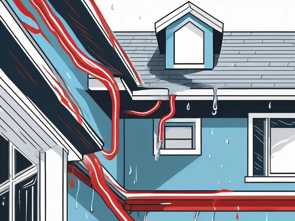 A well-installed gutter system on a house