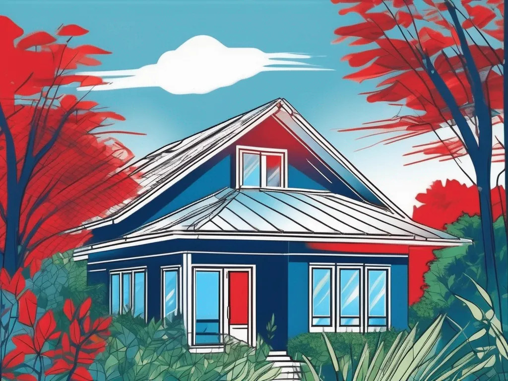 A sturdy metal roof on a house