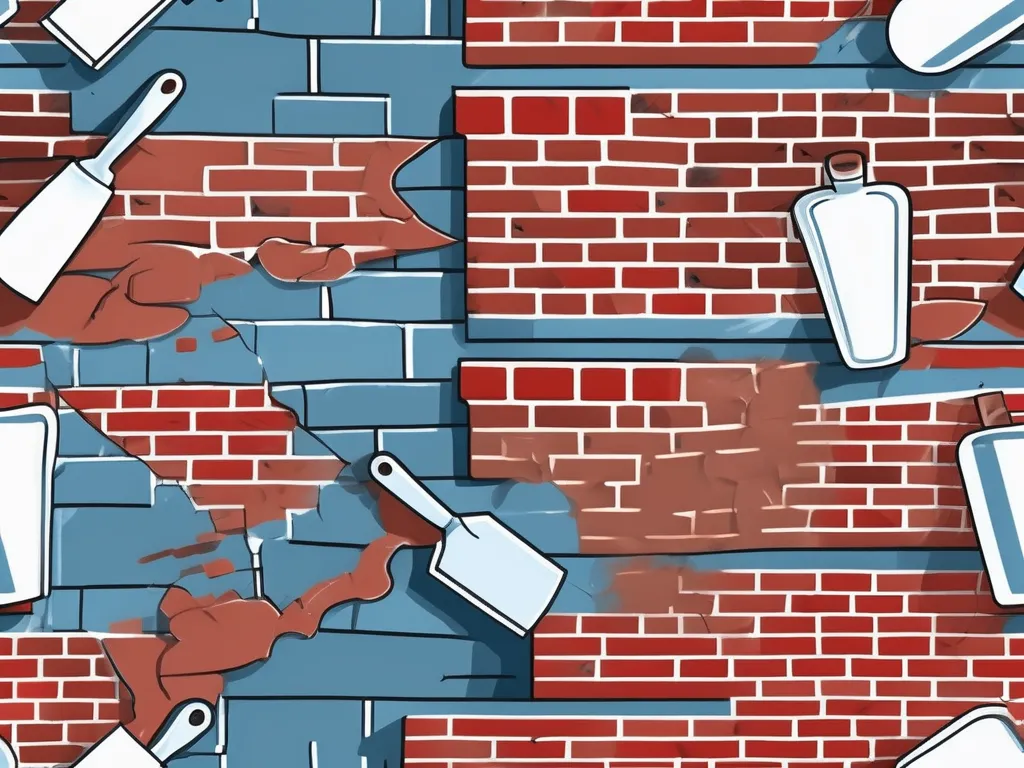 A brick wall with visible signs of early damage such as cracks