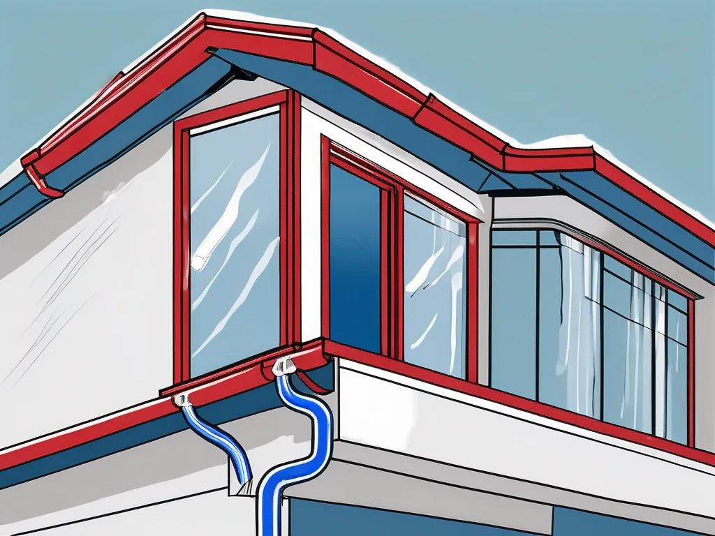 A professionally installed gutter system on a house